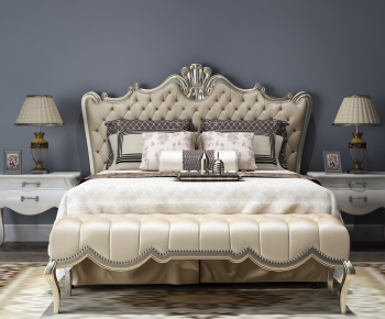 European Style Double Bed-ID:607180858