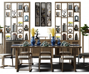 New Chinese Style Dining Table And Chairs-ID:205743631