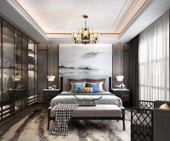 New Chinese Style Bedroom-ID:831827331