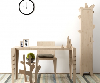 Nordic Style Computer Desk And Chair-ID:636014594