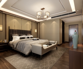 New Chinese Style Bedroom-ID:587584612