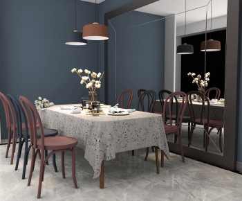 Nordic Style Dining Table And Chairs-ID:716285861