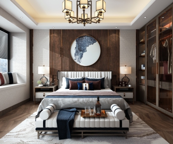 New Chinese Style Bedroom-ID:451920355