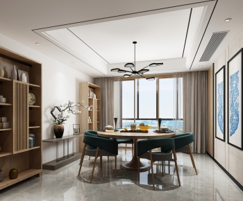 New Chinese Style Dining Room-ID:651953855