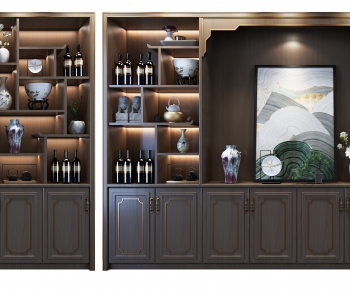 New Chinese Style Wine Cabinet-ID:102237868