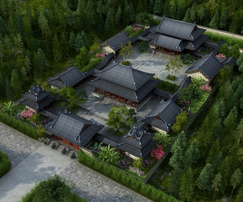 Chinese Style Architectural Bird's-eye View Planning-ID:827235571