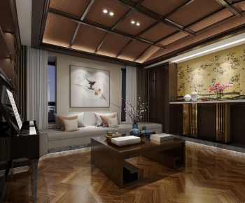 Southeast Asian Style Office Living Room-ID:792612631