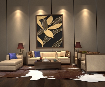 New Chinese Style Sofa Combination-ID:118585688