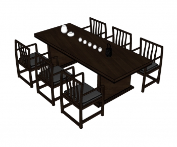 New Chinese Style Dining Table And Chairs-ID:720732531