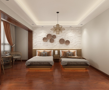 New Chinese Style Bedroom-ID:223869977