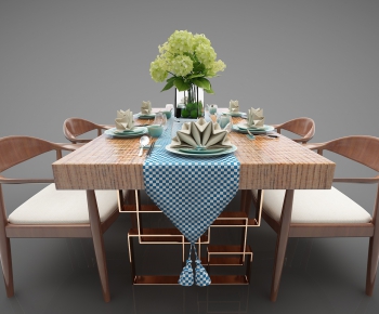 New Chinese Style Dining Table And Chairs-ID:844899372