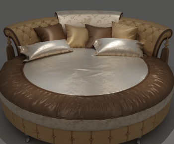 Modern Round Bed-ID:751337861