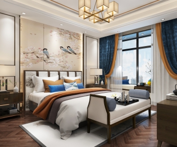 New Chinese Style Bedroom-ID:923617599
