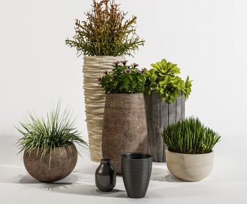 Modern Potted Green Plant-ID:879817984