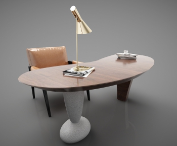 Modern Computer Desk And Chair-ID:130235666