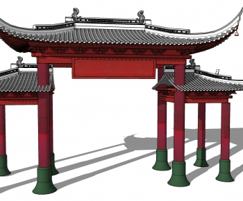 Japanese Style Ancient Architectural Buildings-ID:517624526