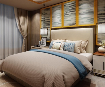 New Chinese Style Bedroom-ID:449634118