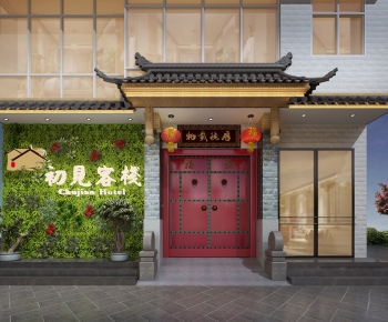 New Chinese Style Facade Element-ID:215297956