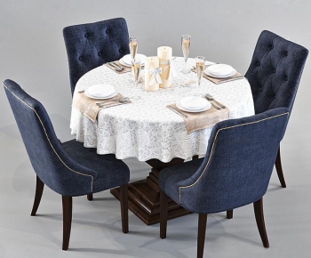 Simple European Style Dining Table And Chairs-ID:447158849