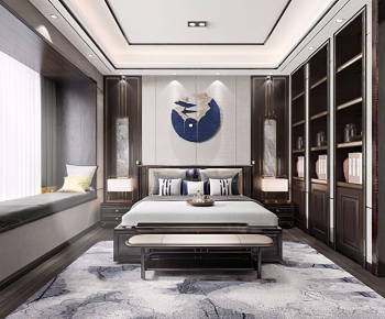 New Chinese Style Bedroom-ID:747520897