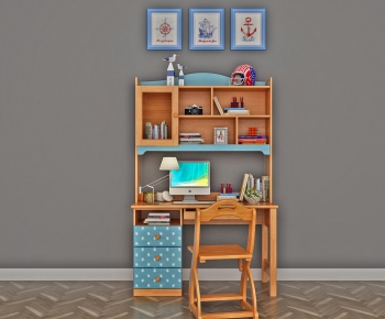 Modern Computer Desk And Chair-ID:585910395