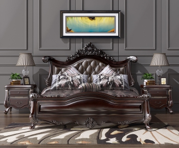 European Style Double Bed-ID:295212248