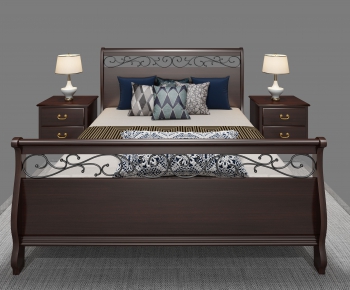 American Style Double Bed-ID:636269979