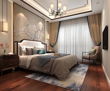 New Chinese Style Bedroom-ID:936942357