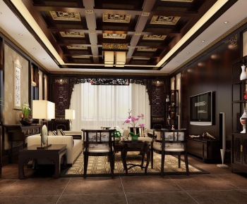 Chinese Style A Living Room-ID:179006761