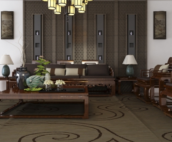 Chinese Style Sofa Combination-ID:439005152