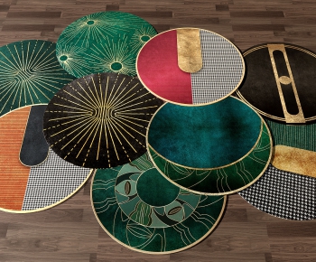 Modern Circular Carpet-ID:838785472