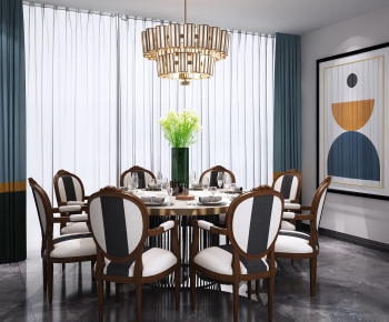 New Chinese Style Dining Table And Chairs-ID:651874667