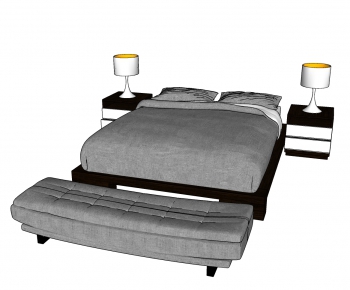 Modern Double Bed-ID:137549697