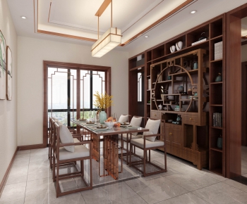 New Chinese Style Dining Room-ID:736122993