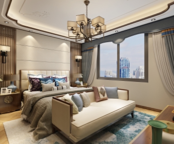 New Chinese Style Bedroom-ID:299322781