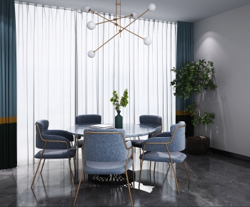 Modern Nordic Style Dining Table And Chairs-ID:967126839