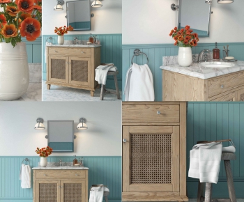 Nordic Style Bathroom Cabinet-ID:382274391
