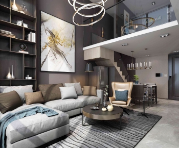 Modern A Living Room-ID:581367118