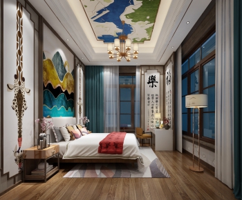 New Chinese Style Bedroom-ID:489166143
