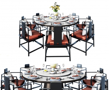 New Chinese Style Dining Table And Chairs-ID:803631249