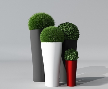 Modern Potted Green Plant-ID:673246337