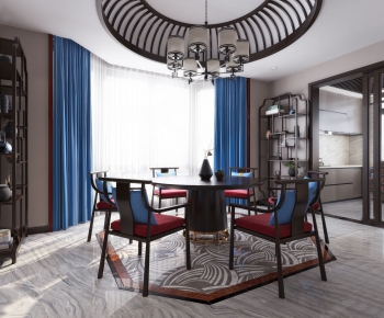 New Chinese Style Dining Room-ID:982275117