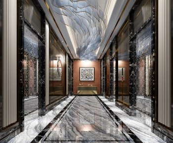 New Chinese Style Corridor Elevator Hall-ID:336705634