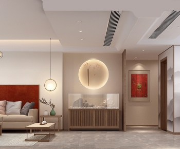 New Chinese Style A Living Room-ID:685866561
