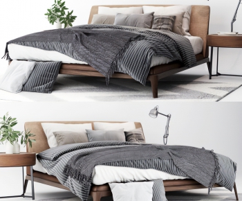 Modern Double Bed-ID:228255592