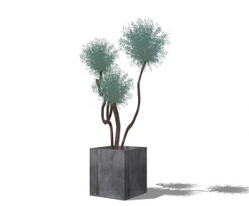 Modern Potted Green Plant-ID:730790233