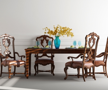 Simple European Style Dining Table And Chairs-ID:191275185