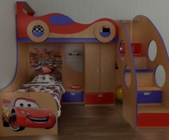 Modern Child's Bed-ID:266982269