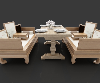 New Chinese Style Dining Table And Chairs-ID:219733375
