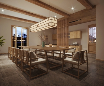 New Chinese Style Dining Room-ID:675252699